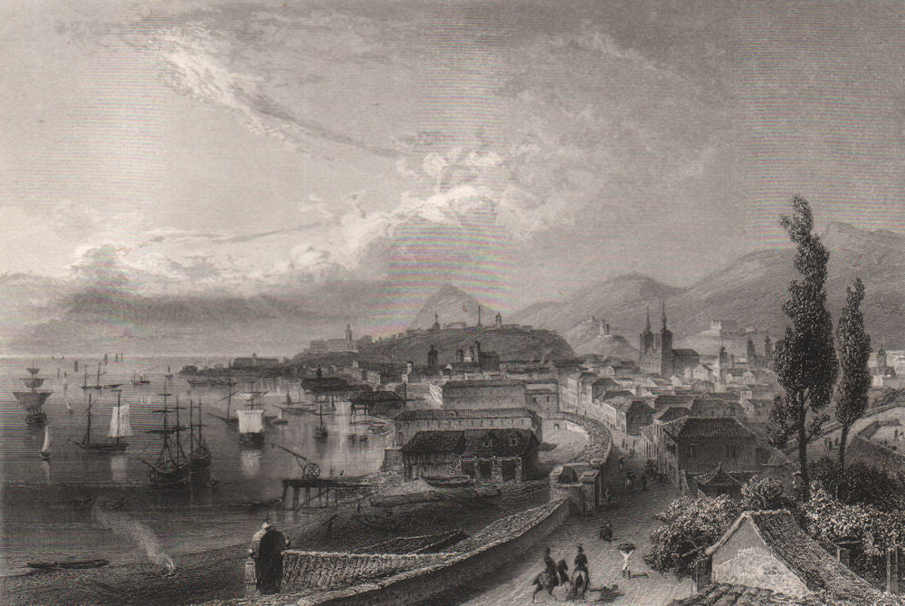 RIO DE JANEIRO. Igreja Santa Luzia. Sugar Loaf in distance. Brazil 1855 print